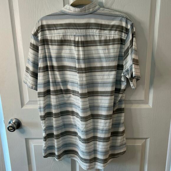 Eddie Bauer Classic Fit Shirt Men’s Size L TALL 100% Cotton Striped Button Up - Picture 2 of 11